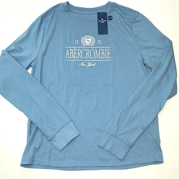 🔥ABERCROMBIE KIDS T-SHIRT SZ 13/14 girl long sleeve New - Picture 1 of 3